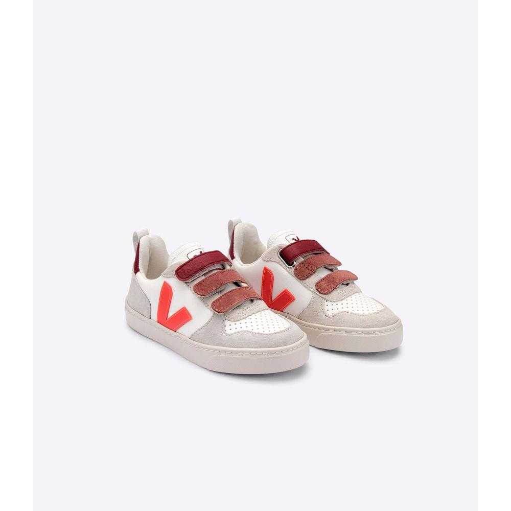 Veja V-10 X BONTON Sneakers Kinderen White/Orange | BE 842EBC